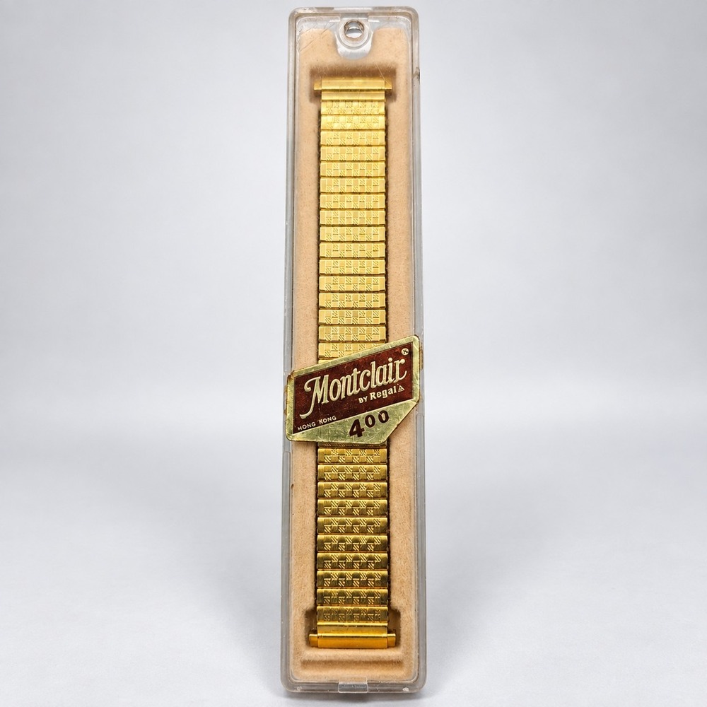 Vintage Montclair by Regal Gold Tone Expansion Watch Band Bracelet Hong Kong NOS